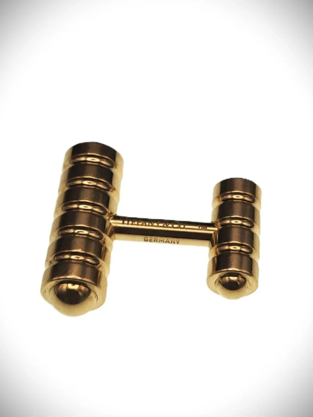 Tiffany & Co. Paloma Picasso Heavy 18kt Gold Groove Cufflinks